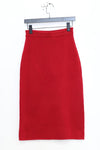 SWAYING/KNIT cashmere pocket straight skirt SW24RE3B03 red